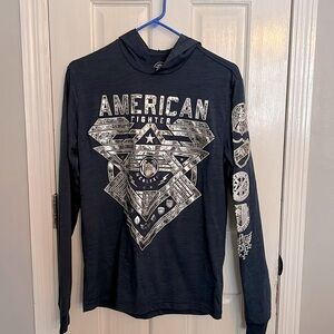 American Fighter hooded long sleeve Tee